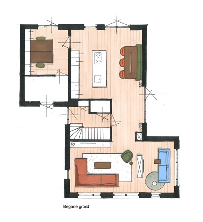 Floorplan - Middelwand 3, 9331 BX Norg